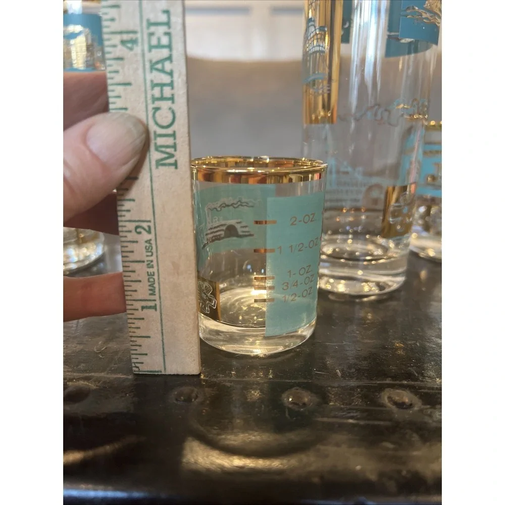 18 Piece Vintage Libbey Southern Comfort Glasses, Collin's, Rocks, Shot Glasses
